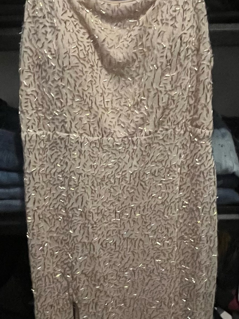 Beaded Nude Cocktail Dress